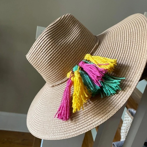 Anthropologie Woven Tassel Sun Hat main image 6